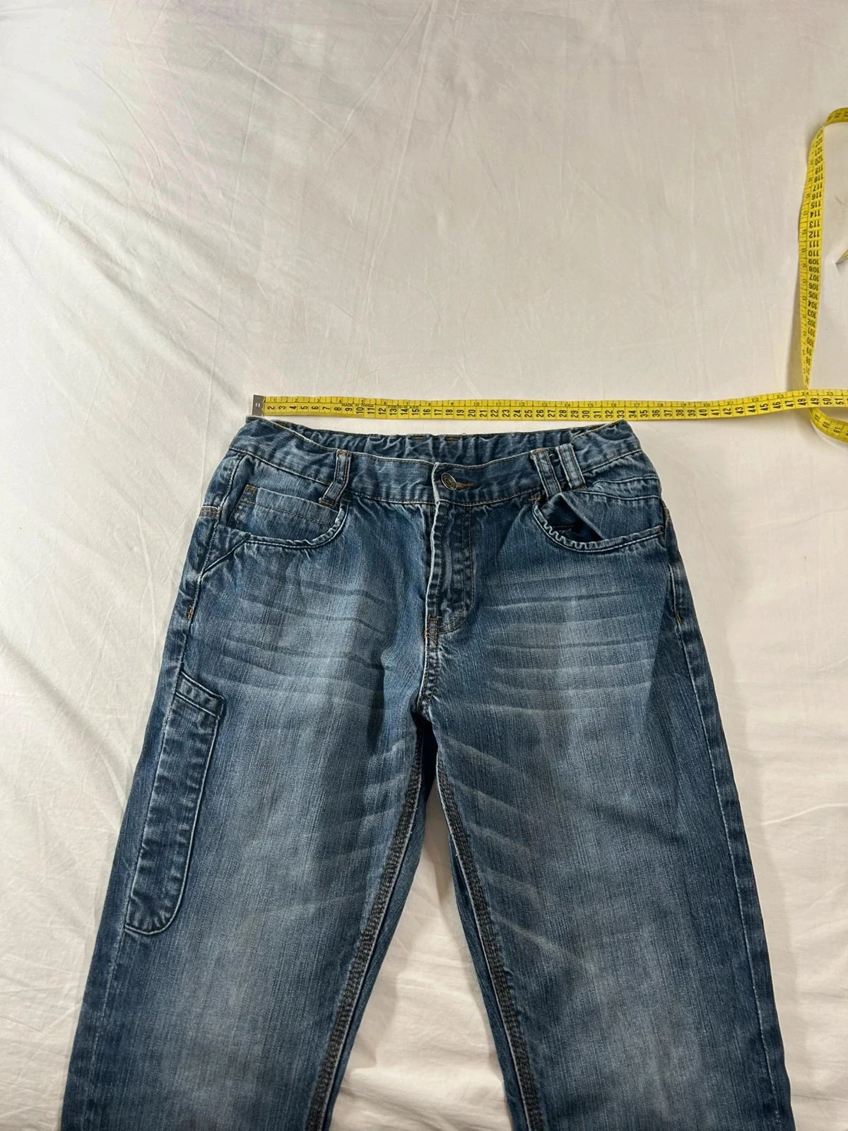 Jean coupe droite bleu marine vintage B-Karo – photo 5